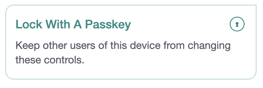 lock with a passkey